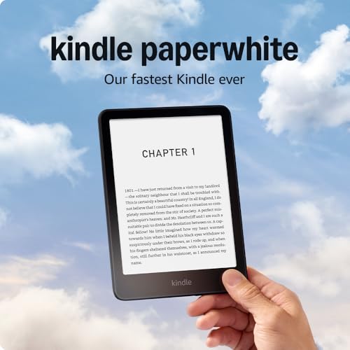 Amazon Kindle Paperwhite (newest gen) – Our fastest Kindle ever, with new glare-free display and weeks of battery life – 16GB – Without Ads - Black