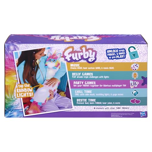 DJ Furby Interactive Plush Toy – Music, Lights & Games – 5 Modes, 1,000+ Play Combos – Speaks English & Furbish – Ages 6+ – No App or Internet Needed