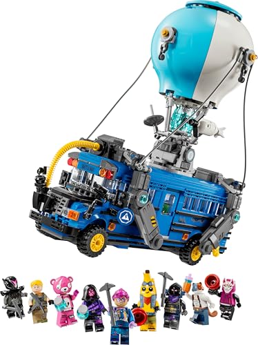 LEGO Fortnite Battle Bus Toy - Video Game Vehicle Model Kit w/ 9 Character Minifigures and Accessories - Gaming Gift for 10+ Year Old Boys, Girls & Teenage Fans - Christmas Treat - 77073