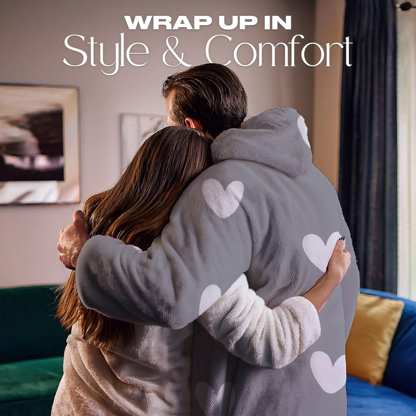 Brentfords Ladies Dressing Gown, Ultra Soft Warm Teddy Fleece Bathrobe with Hood & Pockets Luxurious Full-Length Adults Dressing Gown for Women, Charcoal Grey