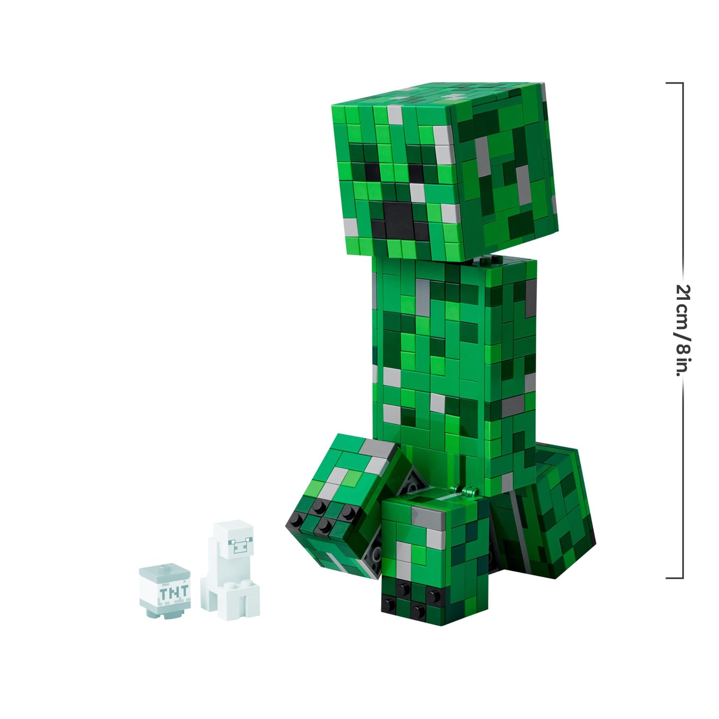 LEGO Minecraft The Creeper Toy - Posable Mob Figure incl. a Hidden Compartment with a Pig & TNT Element - Gaming Gift for 10+ Year Old Boys, Girls & Teenage Fans - 21276