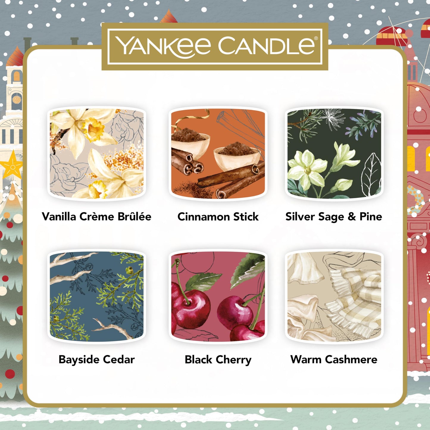 Yankee Candle Christmas Scented Candles Gift Set | 6 Scented Mini Filled Votive Signature Candles | Soy Blend Wax Mix | Perfect Christmas Gifts for Women