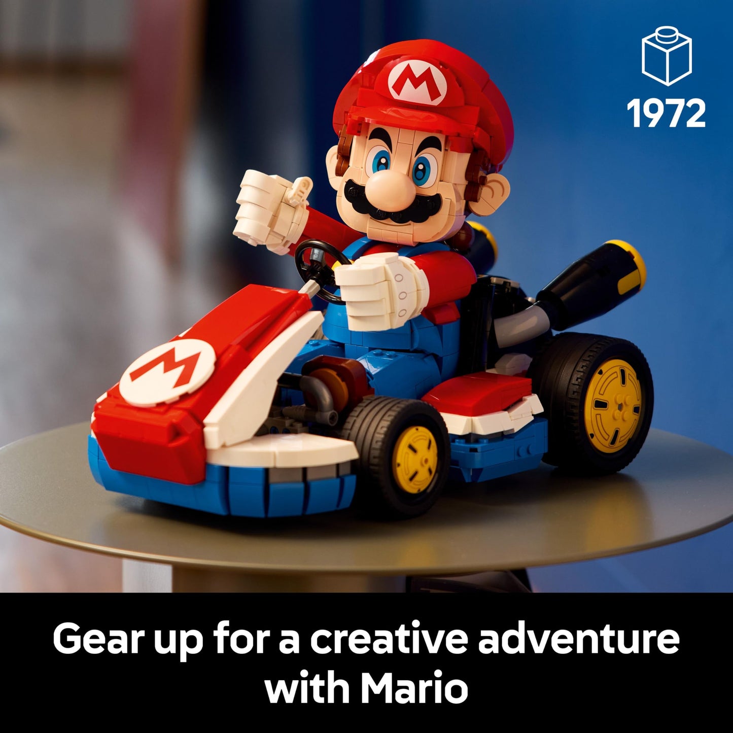 LEGO Mario Kart – Mario & Standard Kart - Nintendo Character Display Figure & Car Model Kit for Gaming Fans - 72037