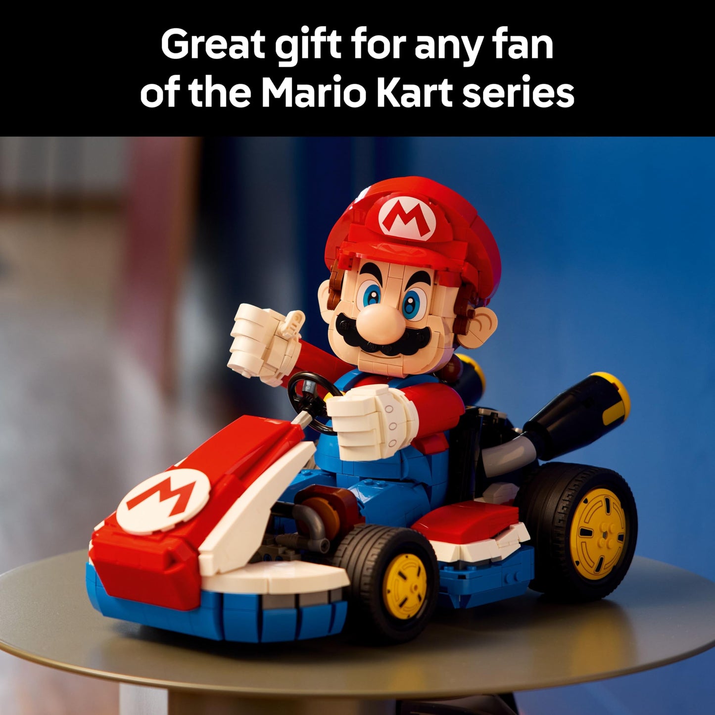 LEGO Mario Kart – Mario & Standard Kart - Nintendo Character Display Figure & Car Model Kit for Gaming Fans - 72037