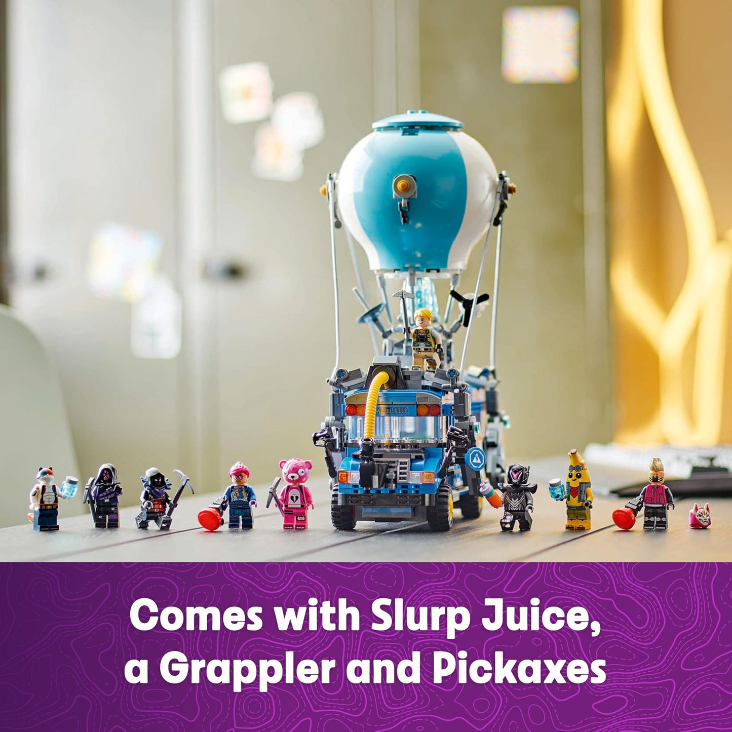 LEGO Fortnite Battle Bus Toy - Video Game Vehicle Model Kit w/ 9 Character Minifigures and Accessories - Gaming Gift for 10+ Year Old Boys, Girls & Teenage Fans - Christmas Treat - 77073