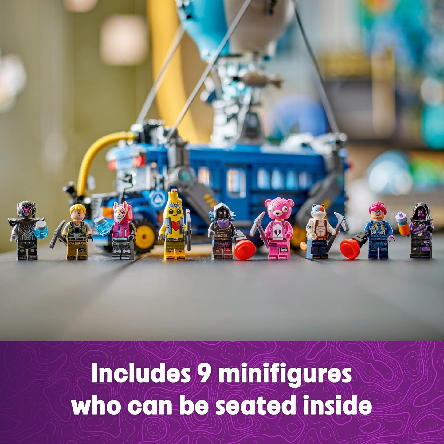 LEGO Fortnite Battle Bus Toy - Video Game Vehicle Model Kit w/ 9 Character Minifigures and Accessories - Gaming Gift for 10+ Year Old Boys, Girls & Teenage Fans - Christmas Treat - 77073