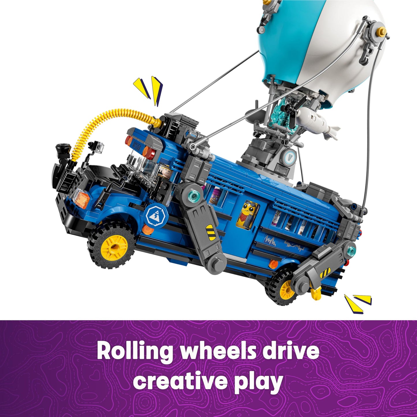 LEGO Fortnite Battle Bus Toy - Video Game Vehicle Model Kit w/ 9 Character Minifigures and Accessories - Gaming Gift for 10+ Year Old Boys, Girls & Teenage Fans - Christmas Treat - 77073