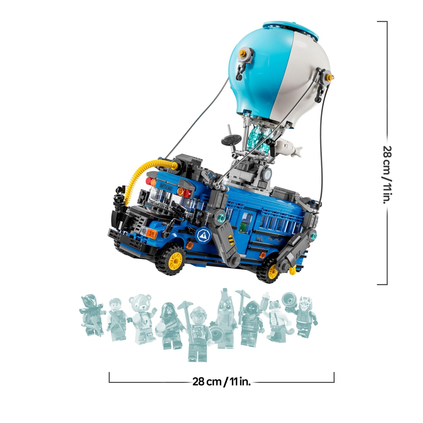 LEGO Fortnite Battle Bus Toy - Video Game Vehicle Model Kit w/ 9 Character Minifigures and Accessories - Gaming Gift for 10+ Year Old Boys, Girls & Teenage Fans - Christmas Treat - 77073