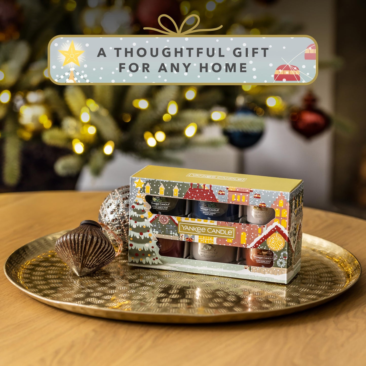 Yankee Candle Christmas Scented Candles Gift Set | 6 Scented Mini Filled Votive Signature Candles | Soy Blend Wax Mix | Perfect Christmas Gifts for Women